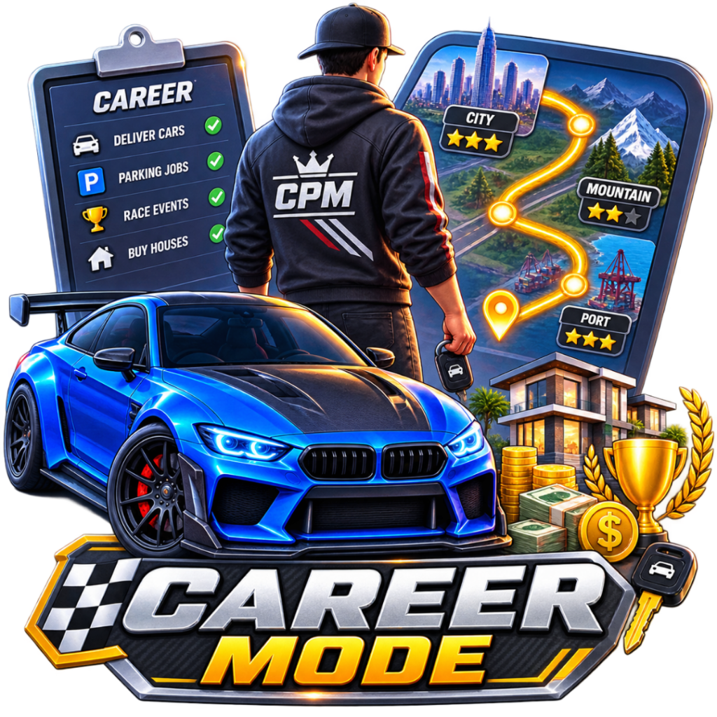 Car Parking Multiplayer career mode with missions, map progression and rewards
