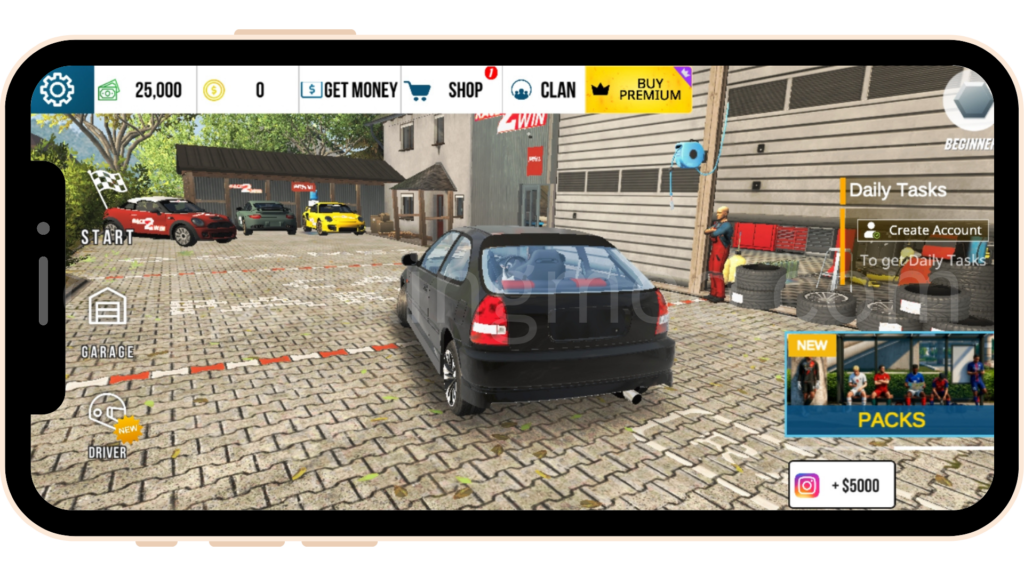 Level completion screen in Car Parking Multiplayer showing successful parking