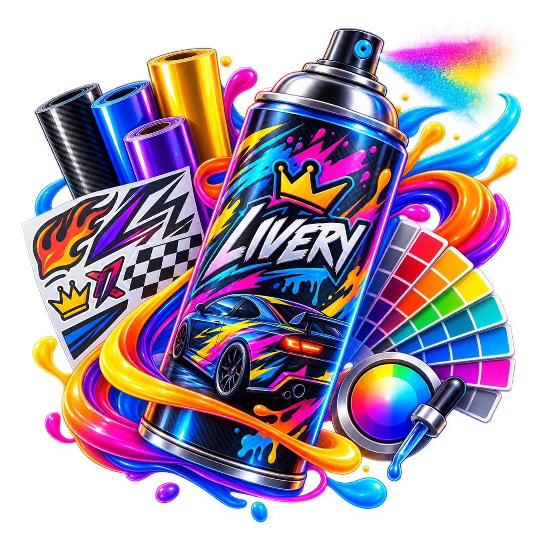 Car Parking Multiplayer livery creator with vinyl spray and color palette