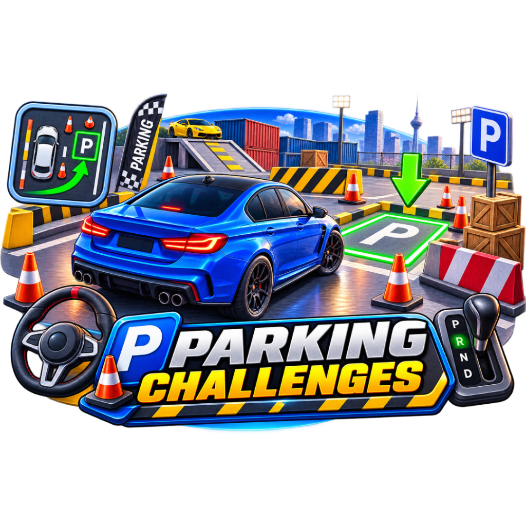 Car Parking Multiplayer parking challenges with cones and a parking bay