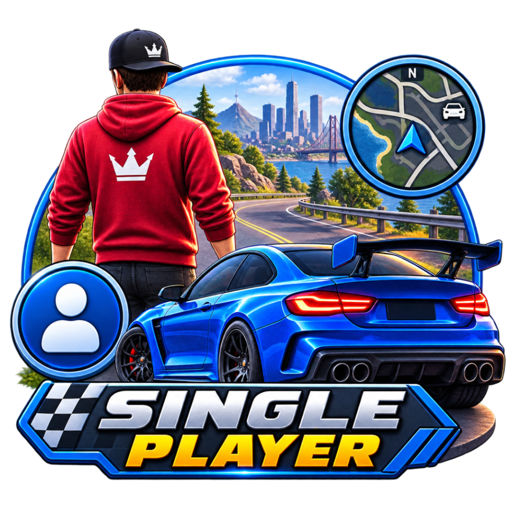 Car Parking Multiplayer single-player mode with open-world map