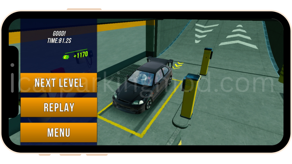 Open world city driving gameplay in Car Parking Multiplayer with a blue convertible