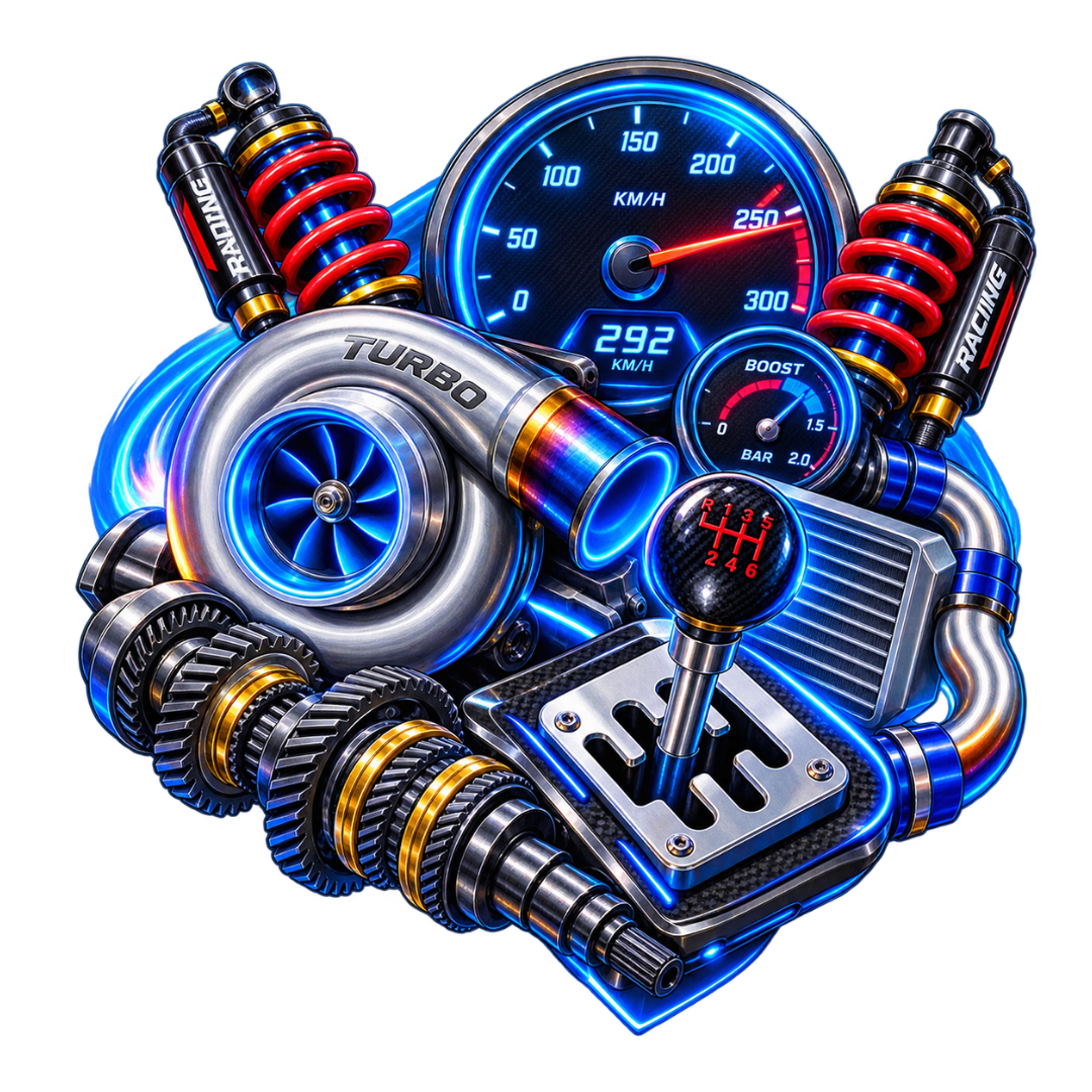Car Parking Multiplayer tuning with turbo, suspension, gears and speedometer