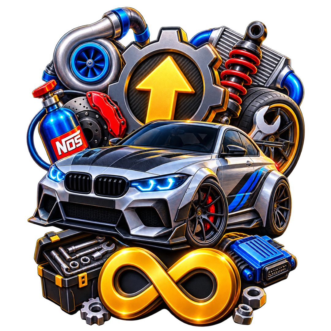 Unlimited upgrades for turbo, suspension, brakes and engine in Car Parking Multiplayer