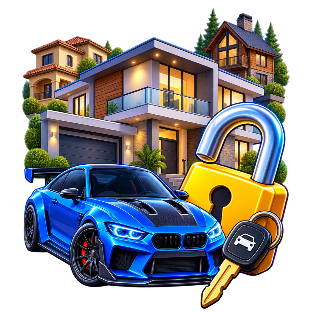 Unlocked houses and garages in Car Parking Multiplayer Mod APK
