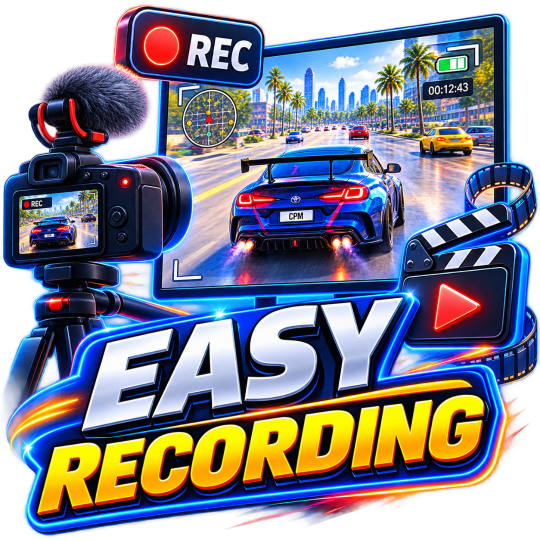 Easy screen recording features while playing Car Parking Multiplayer