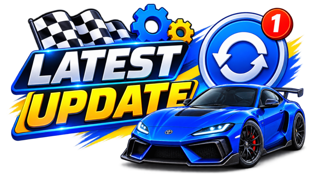 Latest Car Parking Multiplayer update with refresh icon and sports car